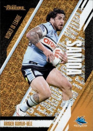 2024 NRL Traders World In League Copper - WLC06 Braden Hamlin-Uele Cronulla Sharks