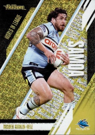 2024 NRL Traders World In League Gold - WLG06 Braden Hamlin-Uele Cronulla Sharks
