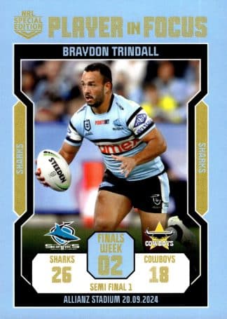 2024 NRL Player In Focus Finals Week 2 Semi Final 1 - IF SF1 Braydon Trindall Cronulla Sharks