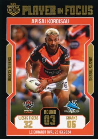 2024 NRL Player In Focus Round 03 - IF03 Apisai Koroisau Wests Tigers