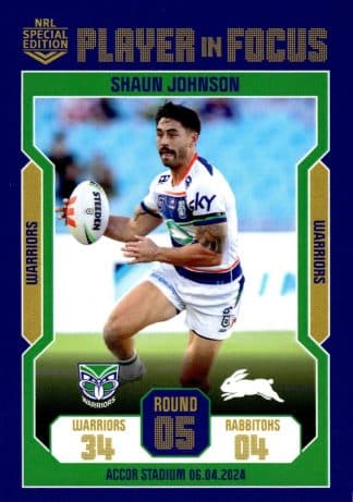 2024 NRL Player In Focus Round 05 - IF05 Shaun Johnson Warriors