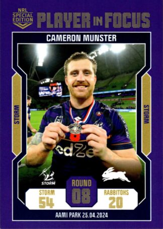 2024 NRL Player In Focus Round 08 - IF08 Cameron Munster Melbourne Storm