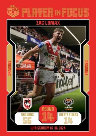 2024 NRL Player In Focus Round 14 - IF14 Zac Lomax St George Dragons