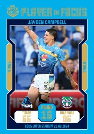 2024 NRL Player In Focus Round 16 - IF16 Jayden Campbell Gold Coast Titans