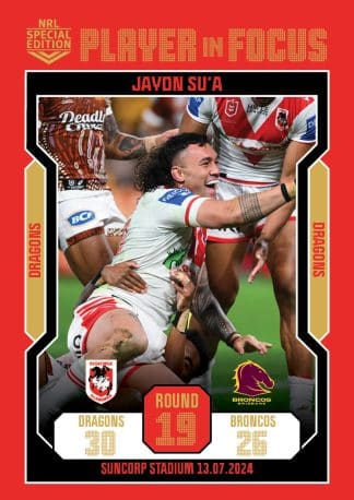 2024 NRL Player In Focus Round 19 - IF19 Jaydn Su'a St George Dragons
