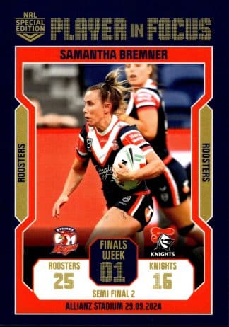 2024 NRLW Player In Focus Finals Week 1 Semi Final 2 - IF SFW2 Samantha Bremner Sydney Roosters
