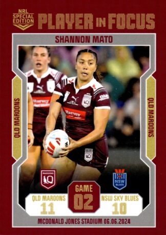2024 NRLW Player In Focus State Of Origin - IF WSOO2 Shannon Mato QLD Maroons