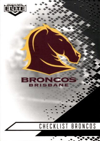 2024 NRL Elite Black Diamond Mojo - MB001 Checklist Brisbane Broncos