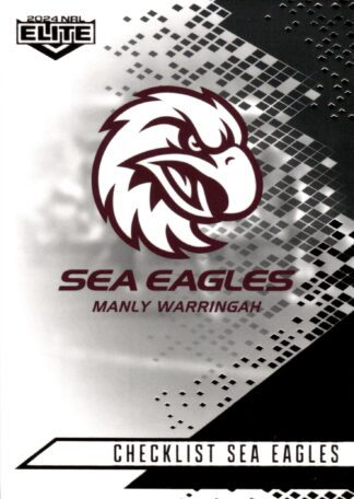 2024 NRL Elite Black Diamond Mojo - MB055 Checklist Manly Sea Eagles