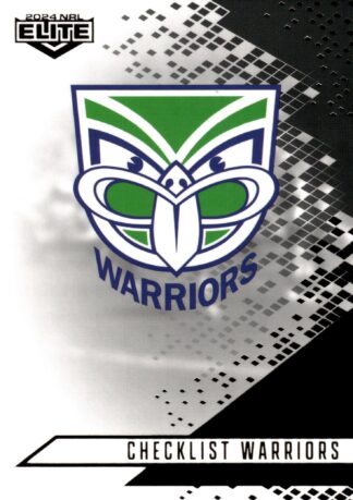 2024 NRL Elite Black Diamond Mojo - MB136 Checklist Warriors