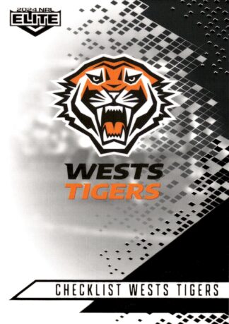 2024 NRL Elite Black Diamond Mojo - MB145 Checklist Wests Tigers