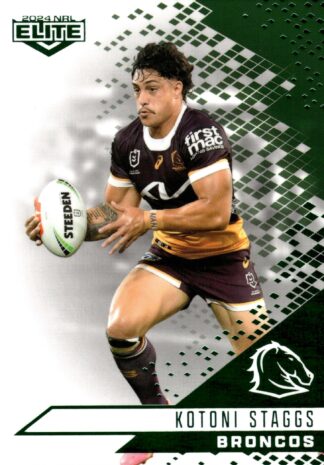 2024 NRL Elite Emerald Mojo - ME007 Kotoni Staggs Brisbane Broncos