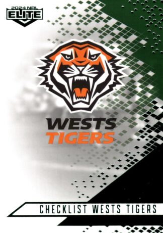 2024 NRL Elite Emerald Mojo - ME145 Checklist Wests Tigers