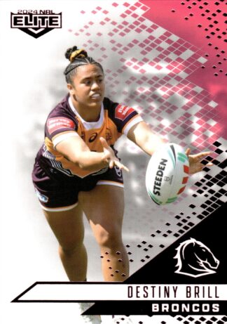 2024 NRL Elite NRLW Pink Diamond Mojo - MP03 Destiny Brill Brisbane Broncos