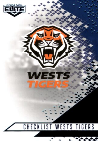 2024 NRL Elite Sapphire Mojo - MS145 Checklist Wests Tigers