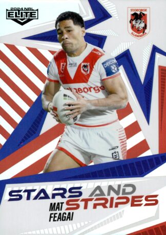 2024 NRL Elite Stars And Stripes - US28 Mat Feagai St George Dragons