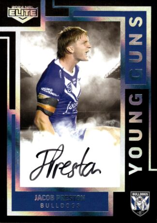 2024 NRL Elite Young Guns Signature - YGS03 Jacob Preston Canterbury Bulldogs