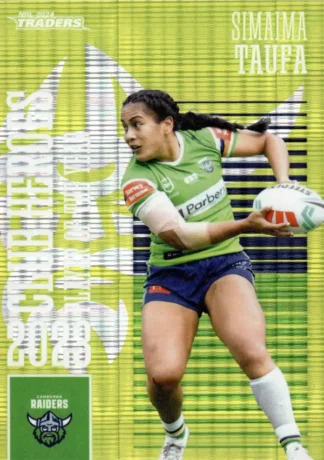 2024 NRL Traders Club Hero Green - CHG04 Simaima Taufa Canberra Raiders
