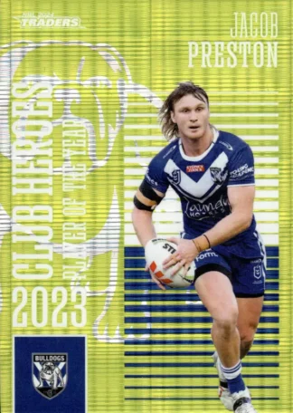 2024 NRL Traders Club Hero Green - CHG05 Jacob Preston Canterbury Bulldogs