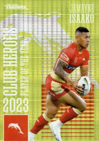 2024 NRL Traders Club Hero Green - CHG08 Jamayne Isaako Dolphins