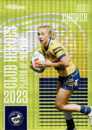 2024 NRL Traders Club Hero Green - CHG18 Abbi Church Parramatta Eels