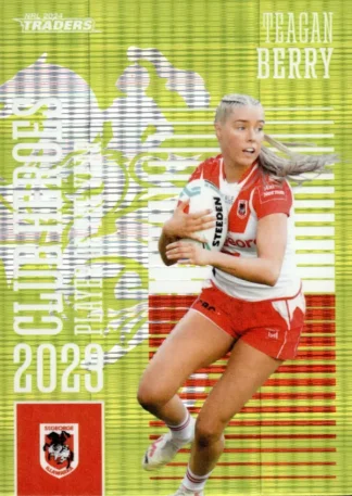 2024 NRL Traders Club Hero Green - CHG22 Teagan Berry St George Dragons