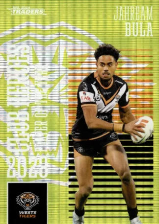 2024 NRL Traders Club Hero Green - CHG26 Jahream Bula Wests Tigers