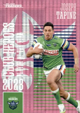 2024 NRL Traders Club Hero Pink - CHPK03 Joseph Tapine Canberra Raiders