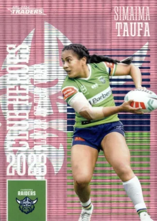 2024 NRL Traders Club Hero Pink - CHPK04 Simaima Taufa Canberra Raiders
