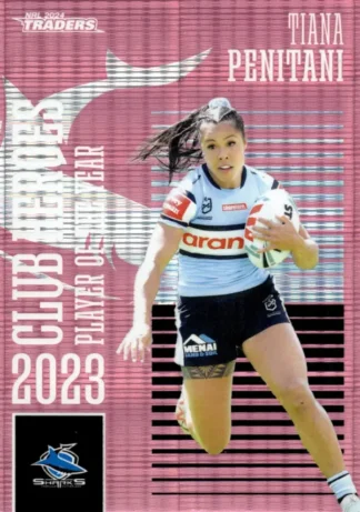 2024 NRL Traders Club Hero Pink - CHPK07 Tiana Penitani Cronulla Sharks