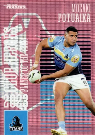 2024 NRL Traders Club Hero Pink - CHPK09 Moeaki Fotuaika Gold Coast Titans