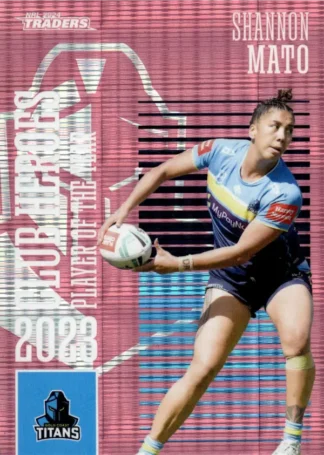 2024 NRL Traders Club Hero Pink - CHPK10 Shannon Mato Gold Coast Titans