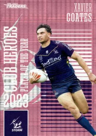 2024 NRL Traders Club Hero Pink - CHPK12 Xavier Coates Melbourne Storm