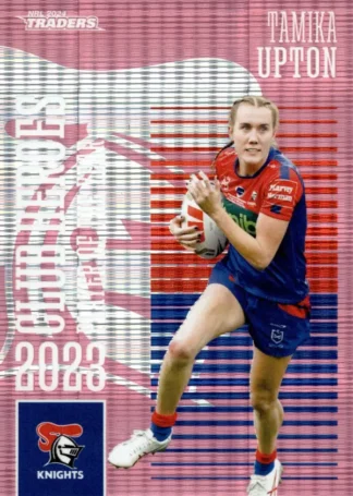 2024 NRL Traders Club Hero Pink - CHPK14 Tamika Upton Newcastle Knights
