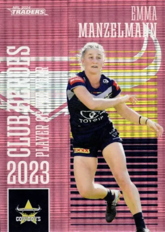 2024 NRL Traders Club Hero Pink - CHPK16 Emma Manzelmann North QLD Cowboys