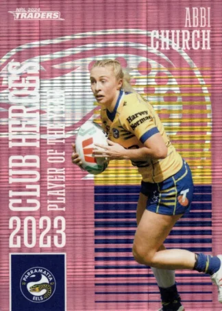 2024 NRL Traders Club Hero Pink - CHPK18 Abbi Church Parramatta Eels