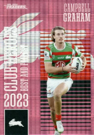 2024 NRL Traders Club Hero Pink - CHPK20 Campbell Graham South Sydney Rabbitohs