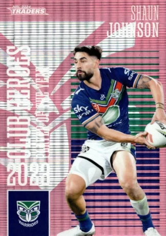 2024 NRL Traders Club Hero Pink - CHPK25 Shaun Johnson Warriors