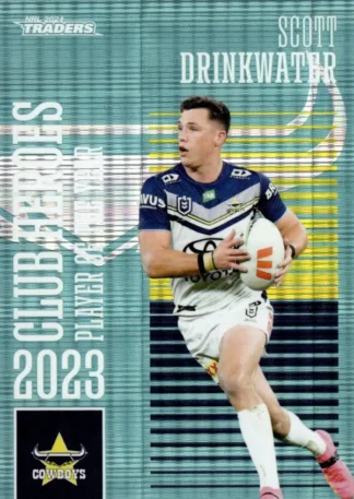 2024 NRL Traders Club Hero Teal - CHT15 Scott Drinkwater North QLD Cowboys