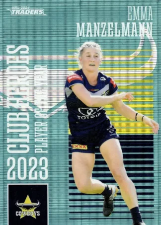 2024 NRL Traders Club Hero Teal - CHT16 Emma Manzelmann North QLD Cowboys