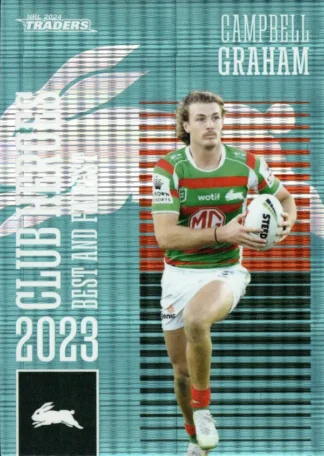 2024 NRL Traders Club Hero Teal - CHT20 Campbell Graham South Sydney Rabbitohs