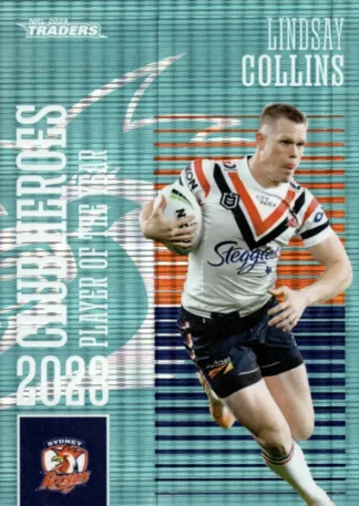 2024 NRL Traders Club Hero Teal - CHT23 Lindsay Collins Sydney Roosters