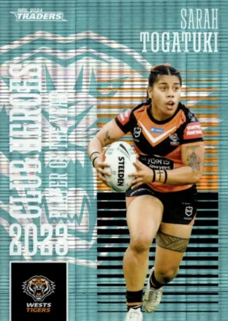 2024 NRL Traders Club Hero Teal - CHT27 Sarah Togatuki Wests Tigers