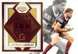 2025 NRL Elite Milestone Case Card - M01 Patrick Carrigan Brisbane Broncos