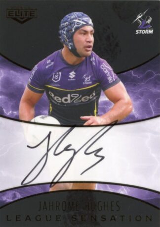 2025 NRL Elite Black League Sensations Signature - LSB08 Jahrome Hughes Melbourne Storm