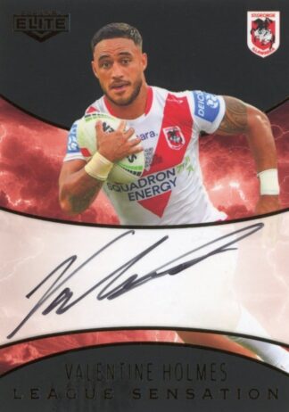 2025 NRL Elite Black League Sensations Signature - LSB14 Valentine Holmes St George Dragons