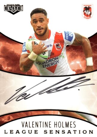 2025 NRL Elite White League Sensations Signature - LSW14 Valentine Holmes St George Dragons