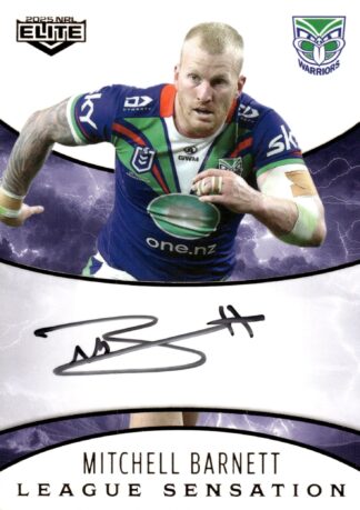 2025 NRL Elite White League Sensations Signature - LSW16 Mitchell Barnett Warriors