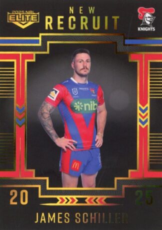 2025 NRL Elite New Recruits Album Card - NRA09 James Schiller Newcastle Knights