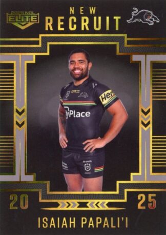 2025 NRL Elite New Recruits Album Card - NRA12 Isaiah Papali'i Penrith Panthers